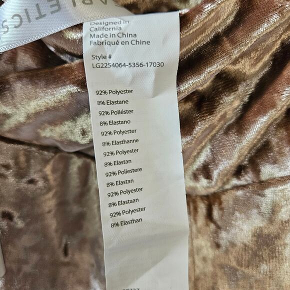 Fabletics High Waist Crushed Velour Teddy (Champagne) Crossover Leggings Small - Picture 4 of 8